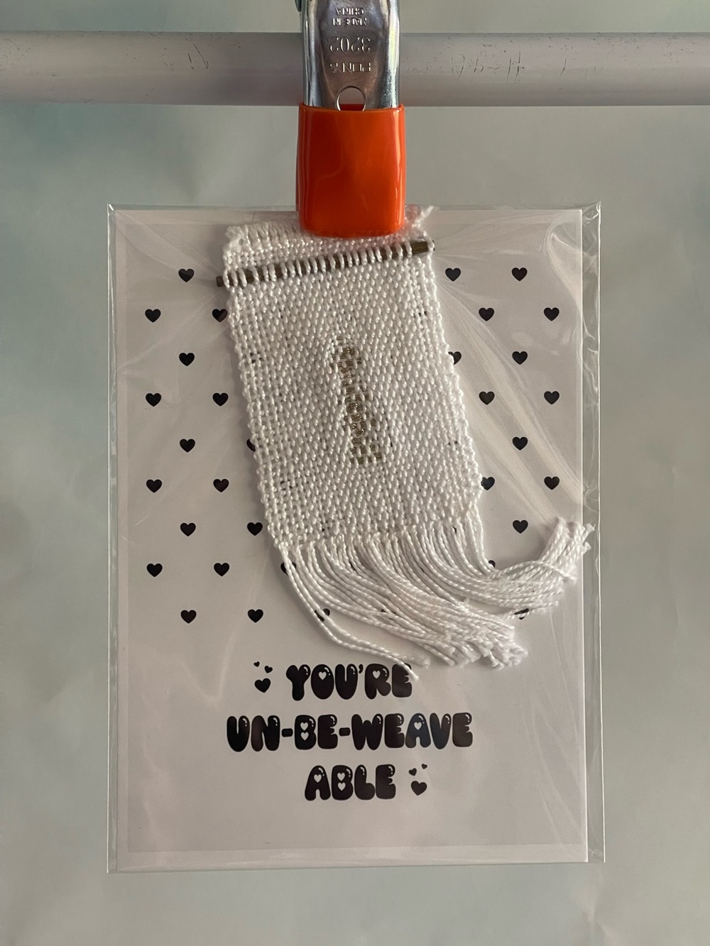 Handwoven Mini Tapestry Wall Hanging And Card